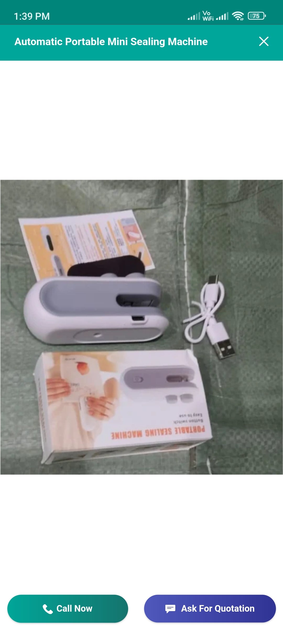 🛍️ Mini Heat Sealing Machine – Portable Plastic Bag Resealer