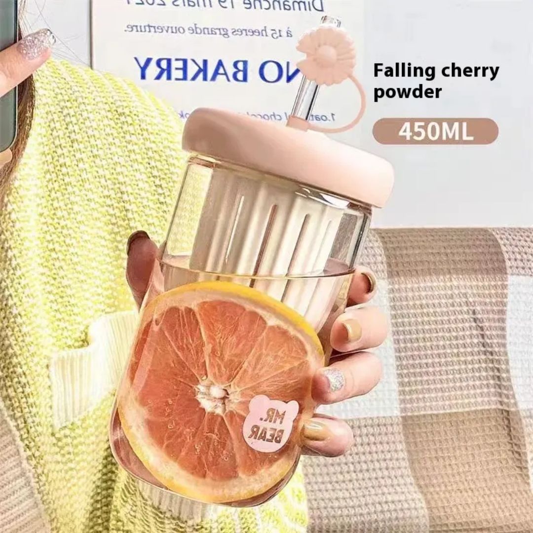 Premium 450ML Infuser Tumbler Bottle | Stylish Straw Cup for Juice & Detox Water