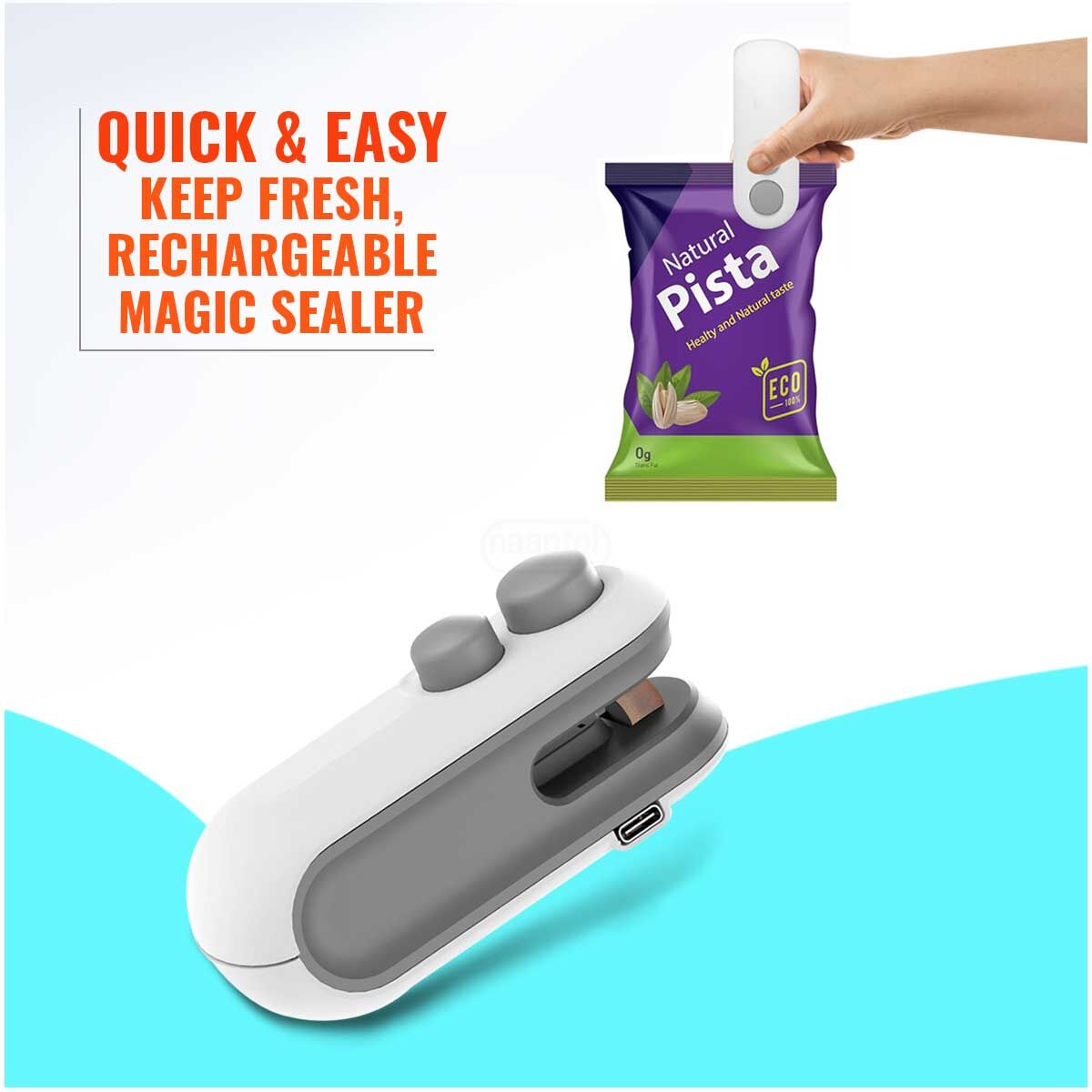 🛍️ Mini Heat Sealing Machine – Portable Plastic Bag Resealer