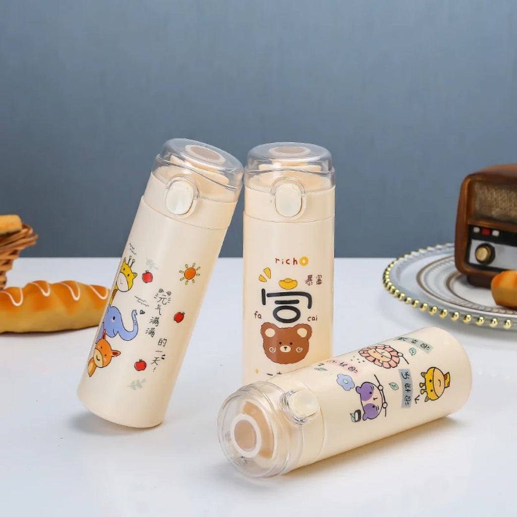 Kids Cartoon Sipper Bottle with Safety Lock Cap – Leakproof & Lightweight